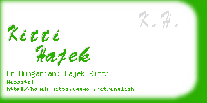 kitti hajek business card